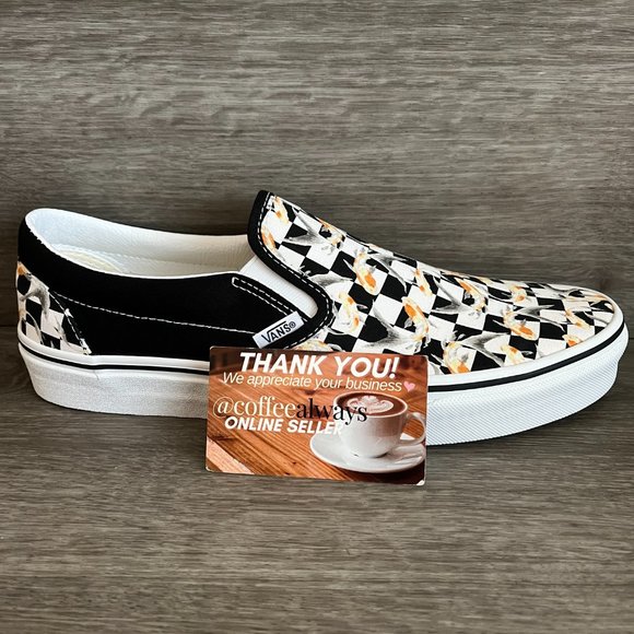 Vans Classic Slip-On Checkerboard Koi Black White Men's NWB - Picture 4 of 8